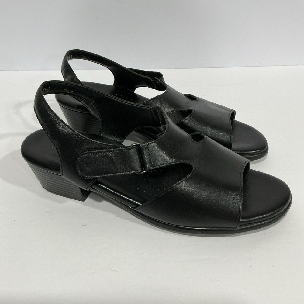 SAS Black Tripad Comfort Suntimer Sandals Women Shoes Made in USA 8.5W